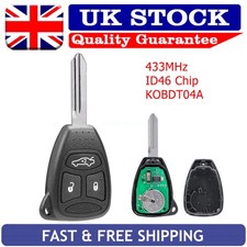 3 Button Remote Car Key Fob for Chrysler 300C Dodge Jeep Grand Cherokee 433MHz
