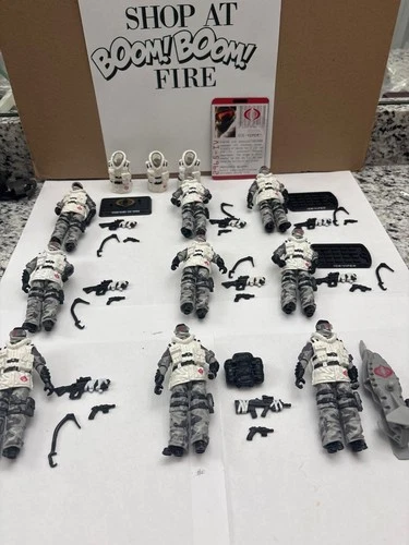 G.I. Joe cobra Ice Vipers Set of 9.  25th anniversary. ROC incomplete. See pics