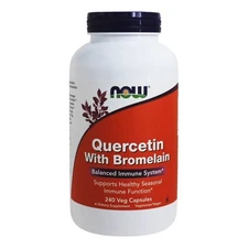 NOW Foods Quercetin With Bromelain, 240 Vegetarian Capsules