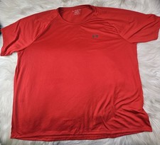 Under Armour Tech Tee Men's Red T-Shirt Regular Size 5XL Polyester