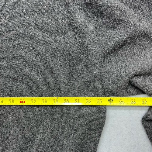 Maglione pullover manica lunga 100% cashmere finissimo due strati filati uomo XL grigio - Foto 6 di 7