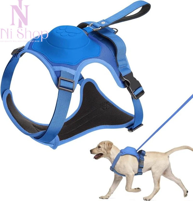 Dog Harness Retractable Leash Set Automatic Flexible Rope Anti-Twist Breathable