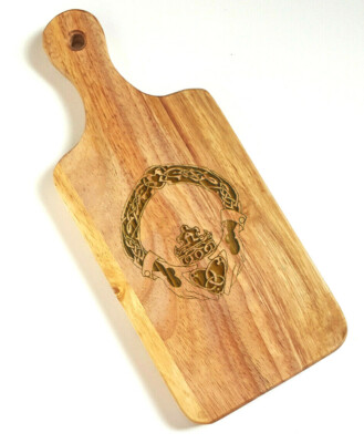 Claddagh Cutting Board With Handle 13 X 5 1 2 X 3 4 Small Charcuterie Board Ebay