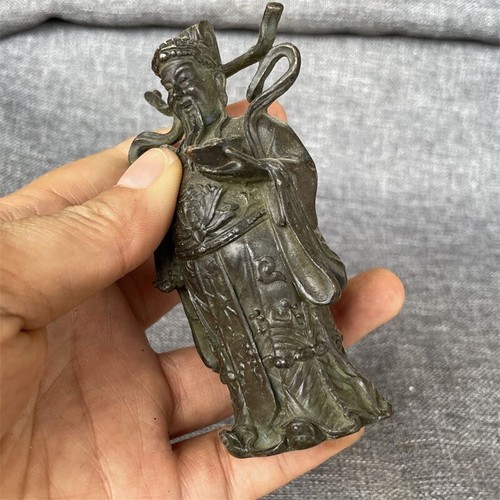 Chinese bronze statue fortune buddha hero figure collectable ornament gift - Picture 4 of 4