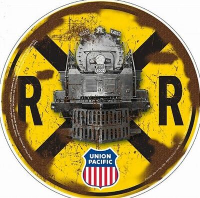 UNION Pacific Railroad Eisenbahn US Schild rund 12 inch / ca. 30 cm Durchmesser