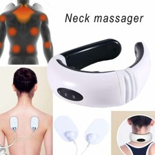 NEW Electric Tens Unit Pulse Neck Massager Magnetic Pulse Therapy Vertebra Relax