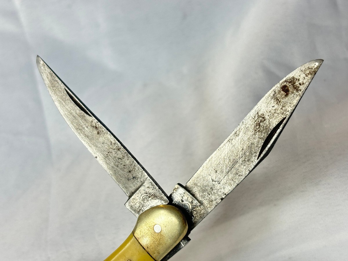 Vtg German Eye Knife Carl Schlieper Eye Brand Two Folding Blade