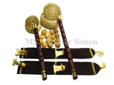 GOLDEN DUDUK - TWO PROFESSIONAL ARMENIAN Duduk 4 Reed 3 CASE Dudek Apricot Wood
