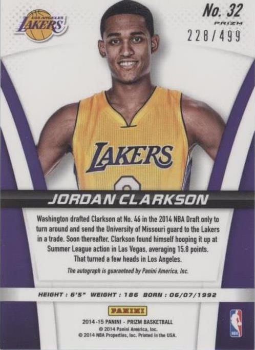 ８枚限定 PRIZM JORDAN CLARKSON PSA9 NBAカード 2023-24 Panini Donruss Optic - #30 Jordan Clarkson | eBay
