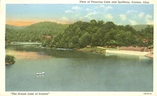 View of Vesuvius Lake & Spillway Ironton Ohio Postcard