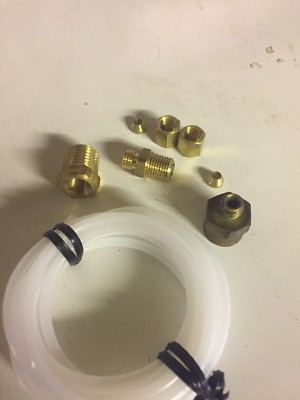 #ad Autometer 3223 universal fuel or oil pressure nylon tube line kit with fittings $14.00
