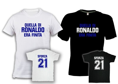 SFORZA 21 T-Shirt Interista Baumwolle schwarz oder weiß drei Männer und ein Bein Film