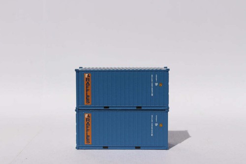 Jacksonville 205384 N Scale Raffles 20' Std. Height Containers (2) - Picture 11 of 17