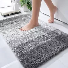 OLANLY Bathroom Rugs Mat 30x20, Extra Soft Absorbent 30" x 20", Grey 