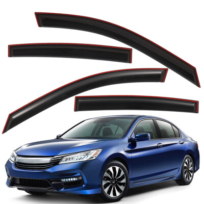 For 2013-2017 Honda Accord Sedan In-Channel Smoke Window Vent Visor Rain Guard