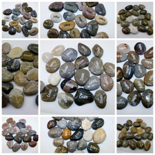 Lot of 100pcs Inspirational Word River Stones...