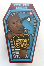Deddy Bears Series 2 Coffin Two-Fur Jekyll Hyde Mini Teddy Bear 5" Plush NIB