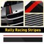 5D Carbon Fiber With Red Rally Racing Stripe Front Hood Decal Vinyl ...