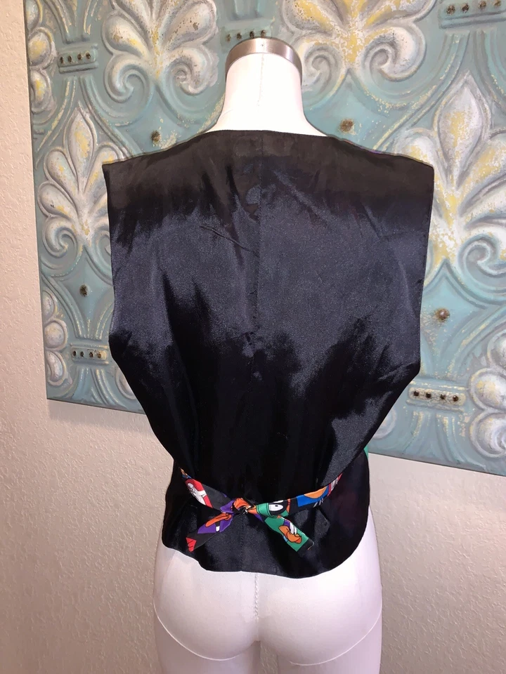 Винтажный жилет 90-х Looney Tunes Mania для взрослых S/M Bugs Tweety Sylvester Marvin Runner - Изображение 4 из 4