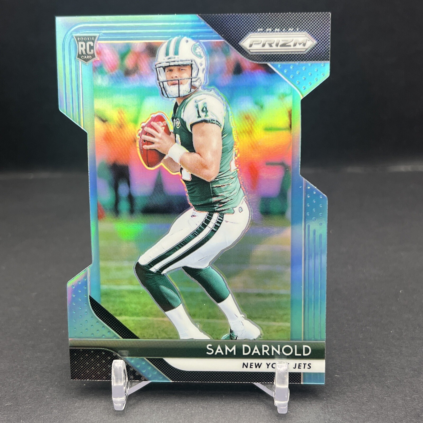 2018 Panini Prizm Sam Darnold RC #203 Light Blue Die-Cut 28/199 Rookie Jets AM1
