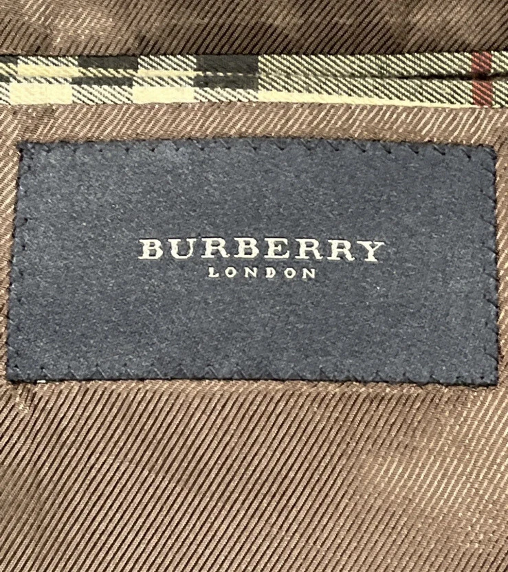 Burberry London Kensington 40L MARRÓN Traje Abrigo 100% Lana Ventana Pantalones, 36X31 Foto 2 de 4