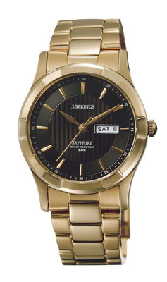 J.Springs BBF006 Sapphire Dress Uhr Damen Armbanduhr Gold-IP