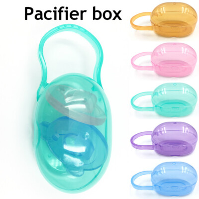 Protable Baby Soother Pacifier Dummy Storage Case Box Cover Holder  Container