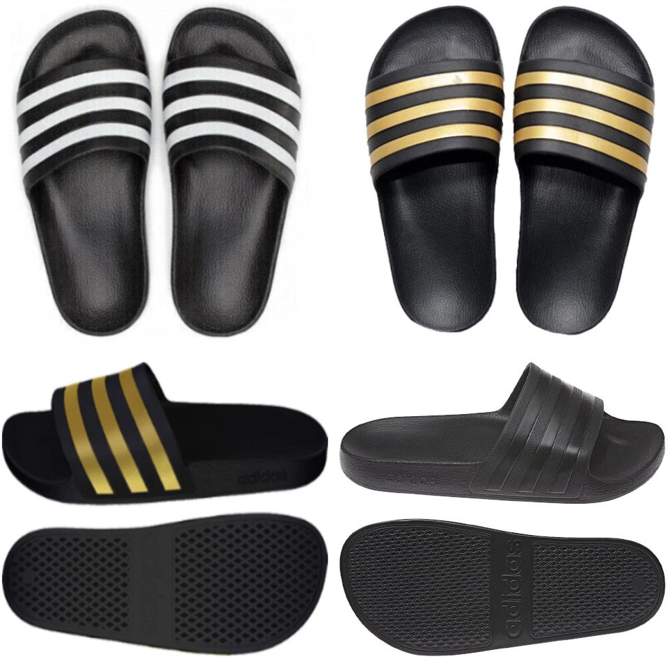 Adidas Mens Sliders Adilette Aqua Slide Shoes Beach Flip Flops Sandals Slippers - Image 1 of 4