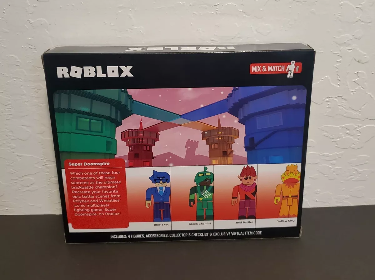 Roblox Action Collection - Super Doomspire Four Figure Pack [Includes  Exclusive Virtual Item]