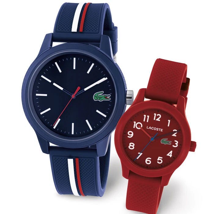 32 NIB mm Lacoste | Watch eBay mm Kids L12.12 Mens Red Blue Gift & 42 Set 2070016 & and