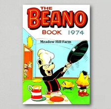 Fridge Magnet Beano Comic Annual Book 1974 - Beezer Dandy Whizzer and Chips