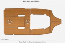 2021 Sea Hunt Ultra 239 Ultra Cockpit Boat EVA Pads Foam Teak Deck Flooring Mat