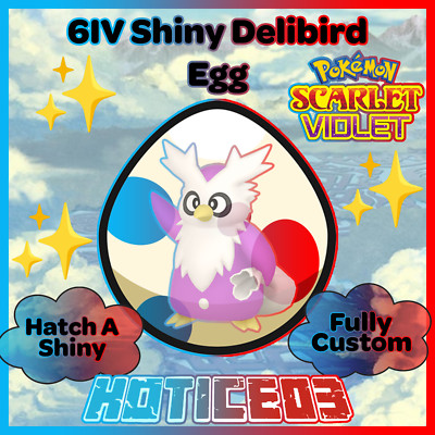 Delibird   SHINY 6IV EGG   Pokemon Scarlet Scarlet & Violet   TEAL MASK DLC  