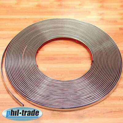 Chrom Zierleiste 12mm x 15m selbstklebend universal Auto Chromleiste