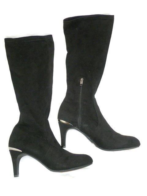 BCBG GENERATION RAYMONA USED 10 M USED KNEE HIGH BLACK FABRIC BOOTS/HEELS | eBay