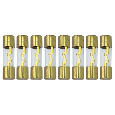 AGU Fuse Multipack 10A 20A 30A 40A 50A 60A 80A 100A Gold Glass Inline Car Audio