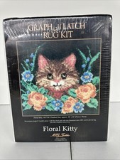 MCG Textiles Graph N Latch Hook Kit Floral Kitty 37750 Sealed