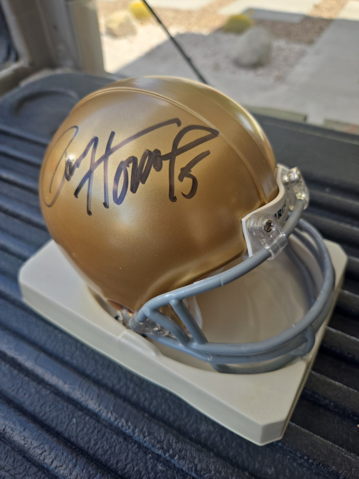 PAUL HORNUNG SIGNED NOTRE DAME MINI HELMET IRISH #5