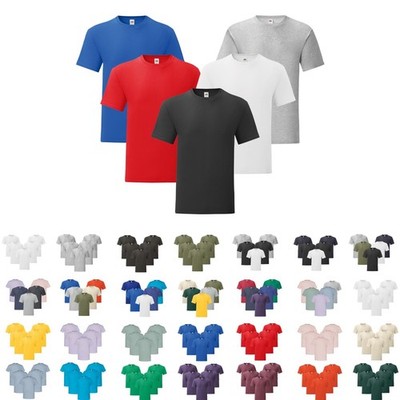 5er Pack Fruit of the Loom Herren T-Shirts Kurzarm Slim Fit leichte Baumwolle