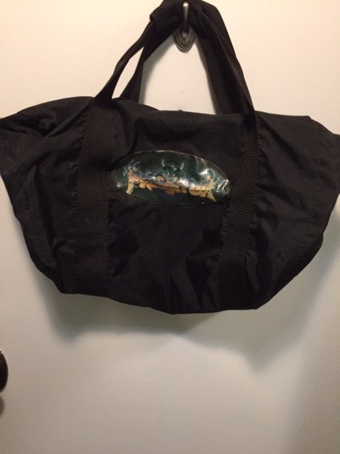 RARE Predator Comic Duffle Bag black nylon pre- owned