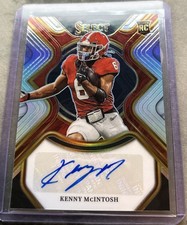 2023 Select Draft Picks Rookie Signatures Silver Kenny McIntosh Auto Clean! RC