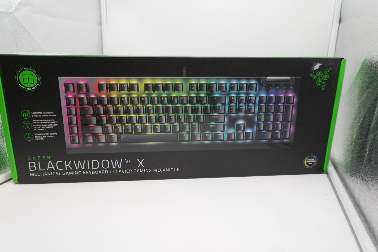 Razer BlackWidow V4 X Mechanical Gaming Keyboard w/ Green Sw
