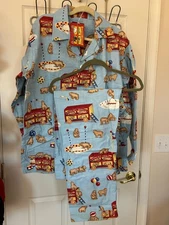 Nick and Nora VINTAGE NWT Flannel Barnum's Animal Crackers Pajama Set Size L