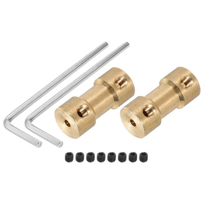Rigid-Kupplung mit Bohrung von 2mm-2,3mm Länge 20x9mm M3 Messing 2pcs Kupplung