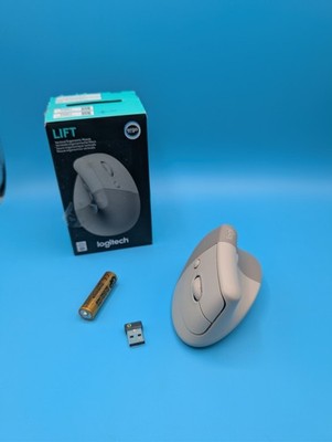 Logitech Lift Vertikale Ergonomische Maus, Kabellos, ios/Laptop, PC - Rosa
