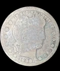 A VINTAGE 1908 D/D BARBER SILVER QUARTER-OLD US COIN-FEB336