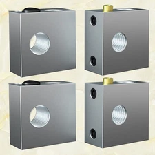 4pcs 3d Printer Heating Block 3d Printer Heater Block (Silver) 3d Printer Parts