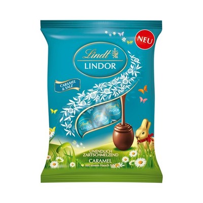 Lindt Lindor Eier Caramel und Salz unendlich zartschmelzend 90g