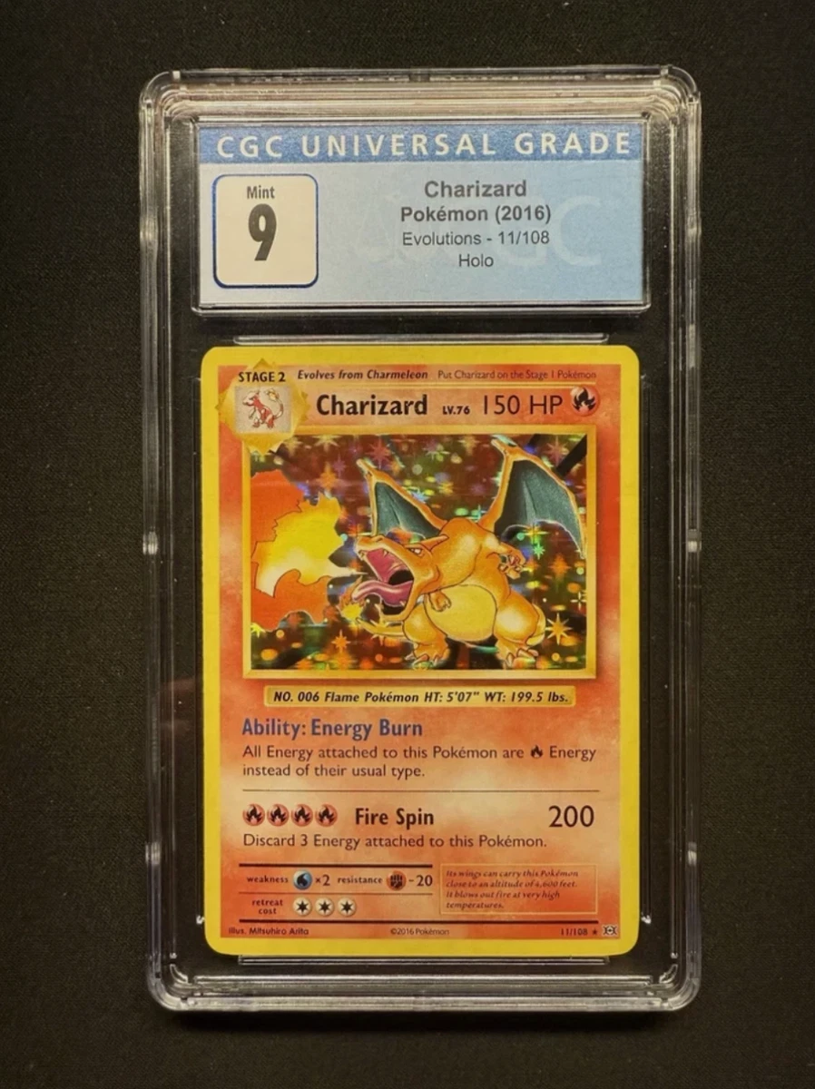 Charizard Pokémon TCG Grade 9 Evolutions Individual Collectible