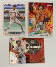 LOT (3) HOUSTON ASTROS MLB BASEBALL JEREMY PENA RC ROOKIE FUTURE STARS